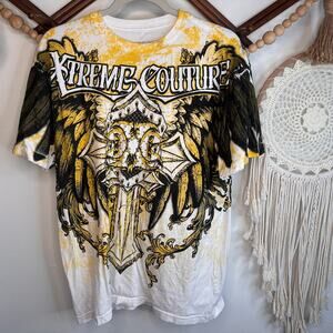 Xtreme Couture Affliction Siren Cross Wings Graphic T